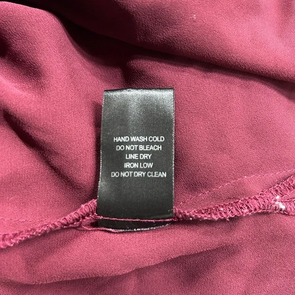 Charlotte Russe Maroon Lace-Up Blouse - Picture 6 of 6